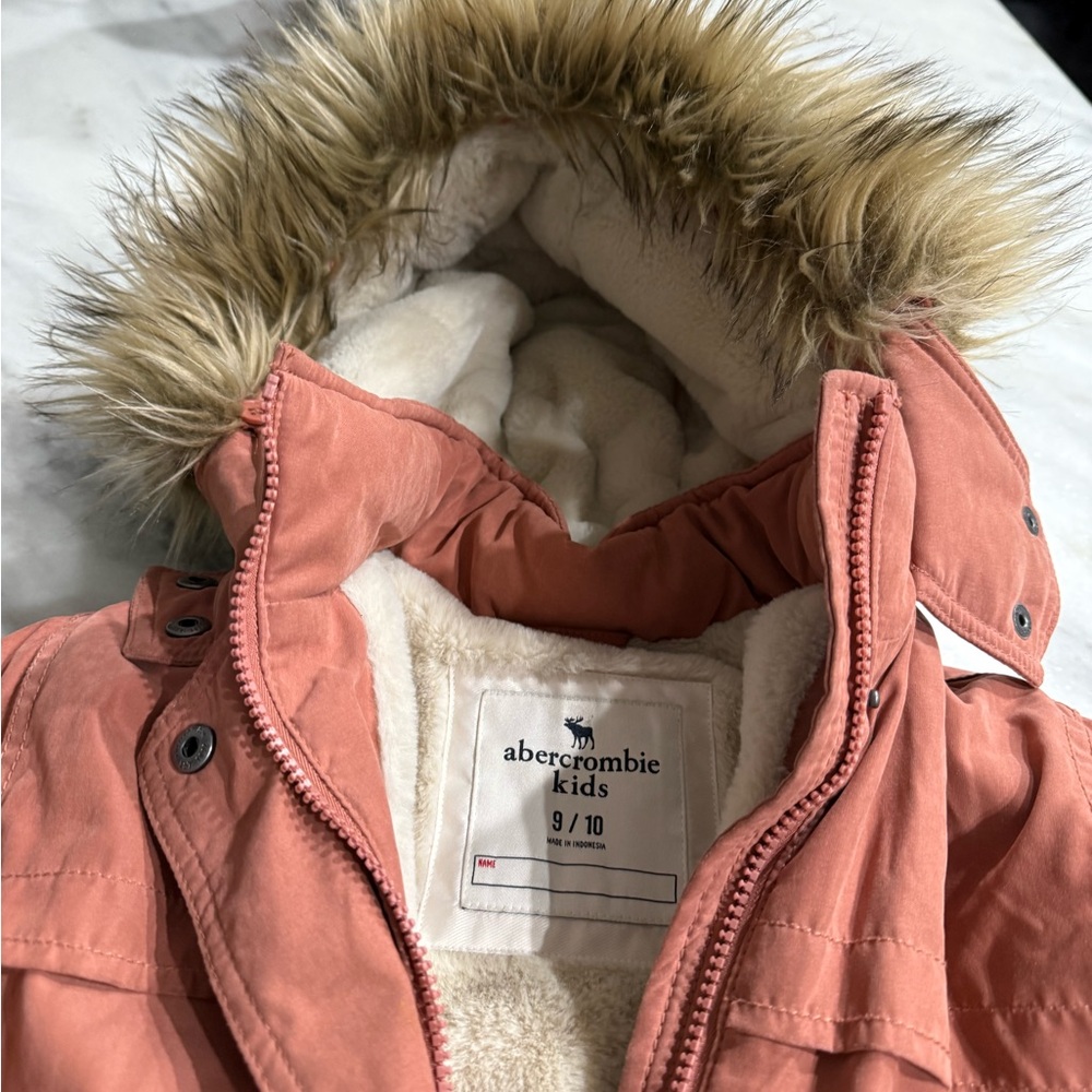 Abercrombie Kids Pink Fur-Lined Jacket